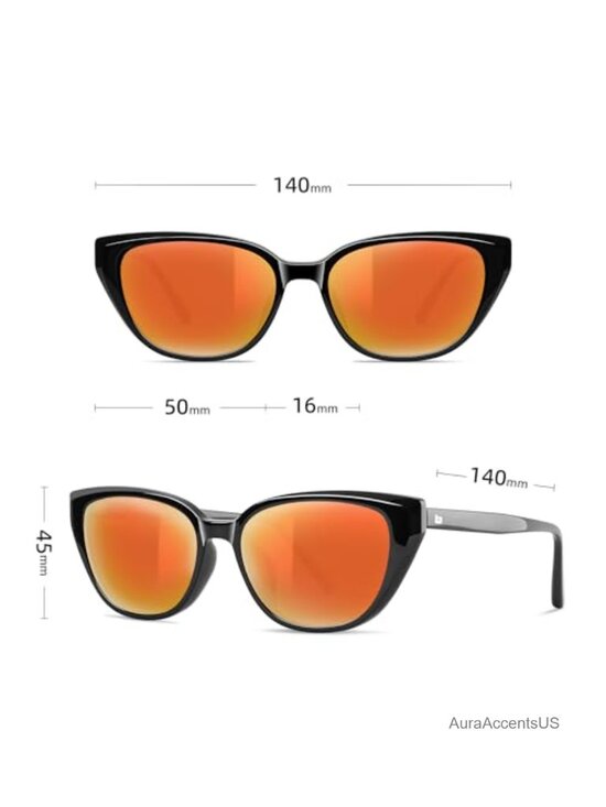 Corning Glass Lens Polarized Sunglasses Cat Eye Shield UV400 Protection Scratch main image 4